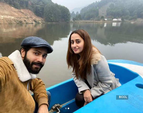 Varun Dhawan enjoys boat ride with wife Natasha Dalal in Arunachal Pradesh
