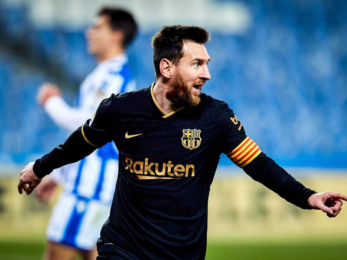 Lionel Messi Lionel Messi On Song As Barcelona Thrash Real Sociedad Atletico Madrid Edge Past Alaves Football News Times Of India