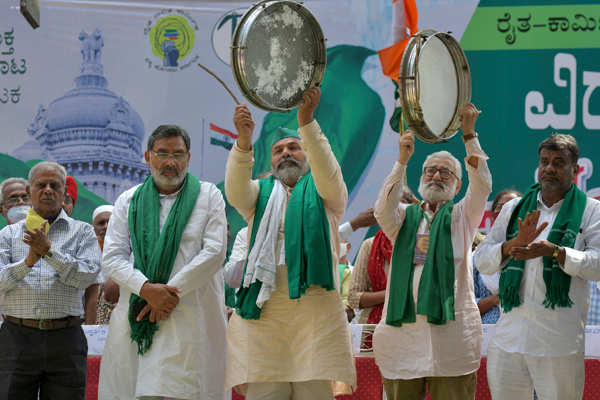 Farmer Leaders Hold Protest Rally In Karnataka Photogallery - ETimes