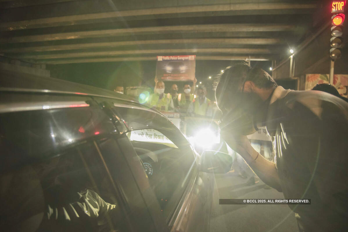 Awareness drive on usage of high beam headlights in Gurgaon