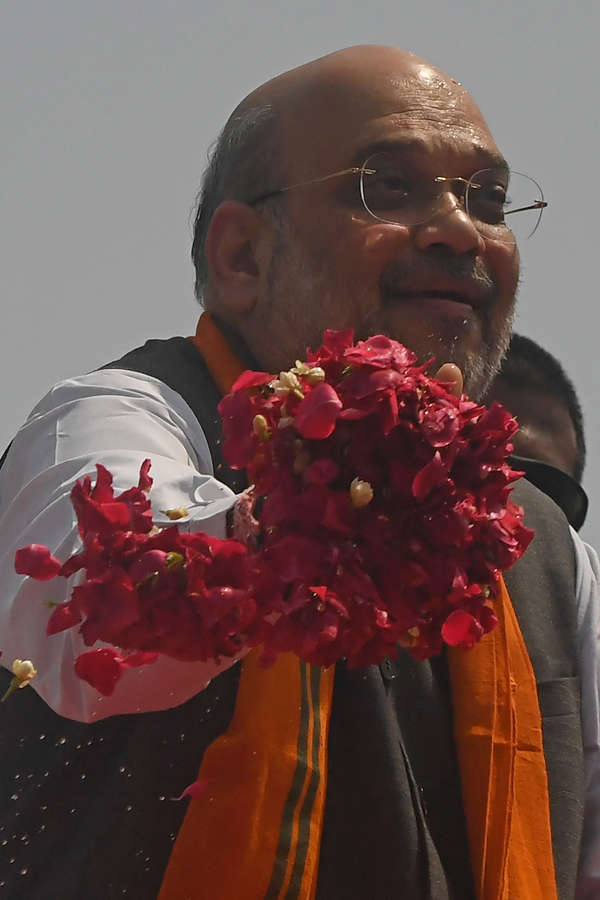 Amit Shah holds massive roadshow in Bengal's Nandigram