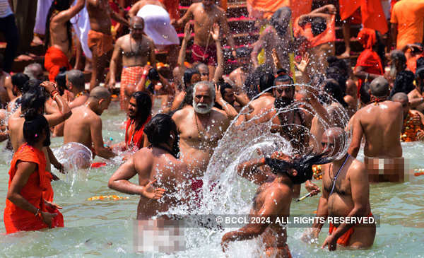 Kumbh Mela: These pictures show how Naga Sadhus take holy dip on 'Shahi Snan'