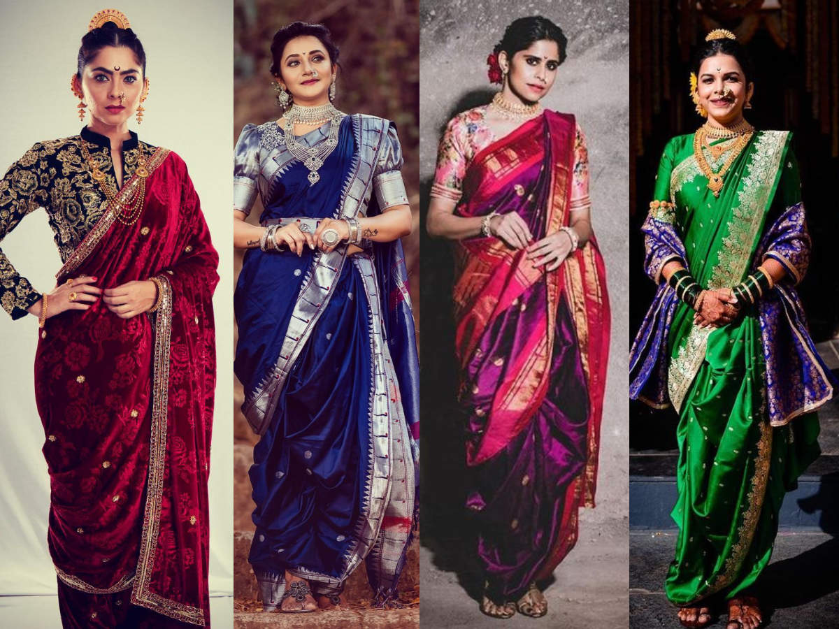 Marathi actresses and their traditional Nauvari looks on Gudi ...