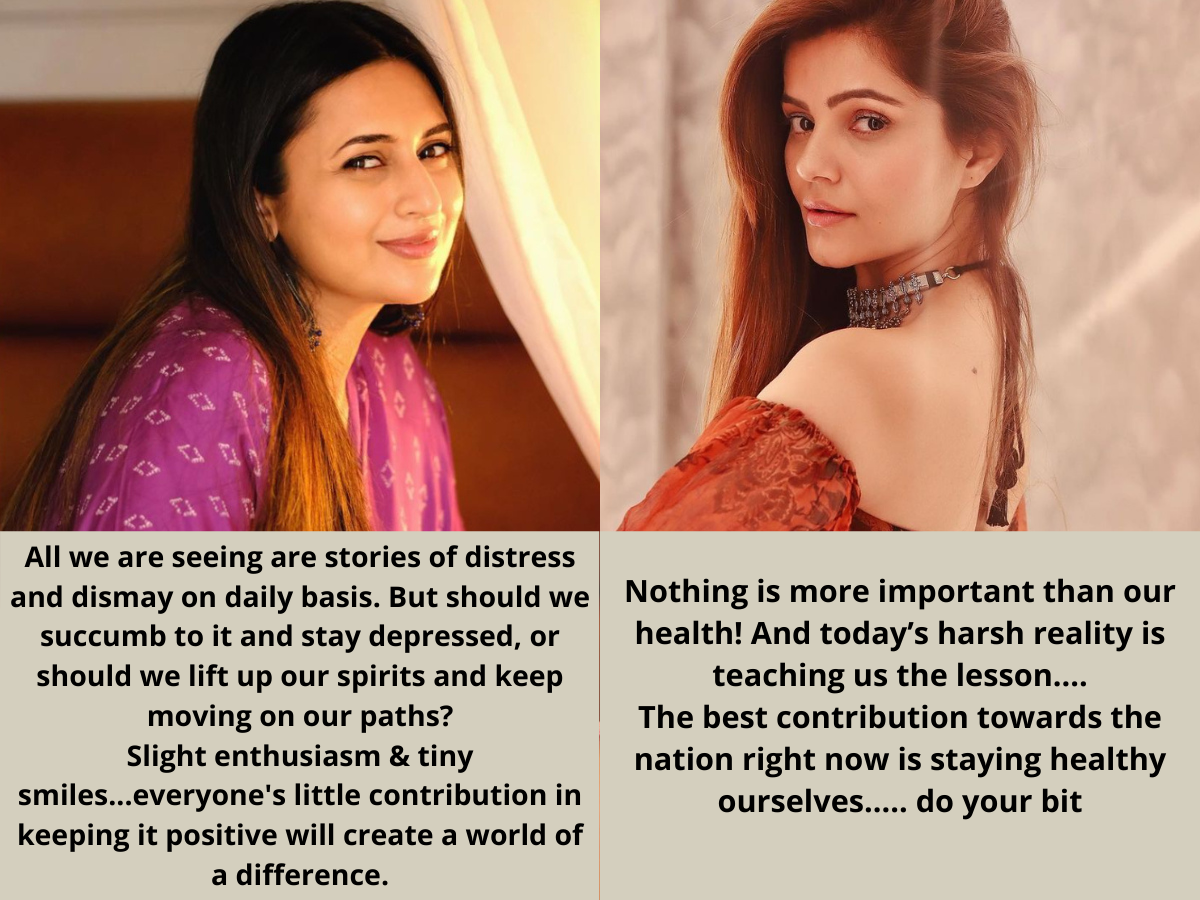 Divyanka Tripathi to Rubina Dilaik; TV celebs spread a message of  positivity and hope in times of crisis | The Times of India