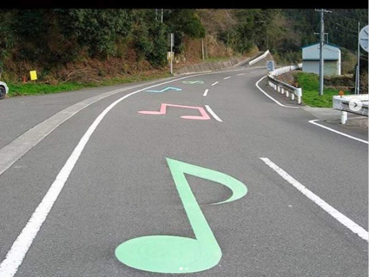 These musical roads of Japan play music as you drive over them!
