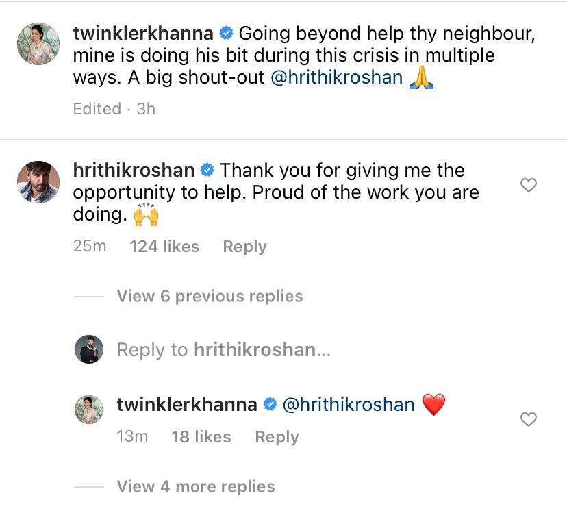 Twinkle Khanna Gives A Big Shout Out To Her Neighbour Hrithik Roshan Here S Why Hindi Movie News Times Of India