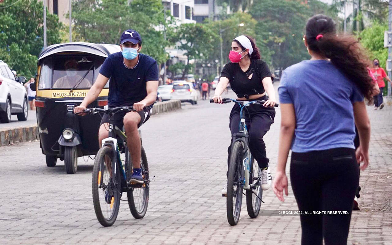 New pictures of Khushi Kapoor enjoying cycling with a friend go viral