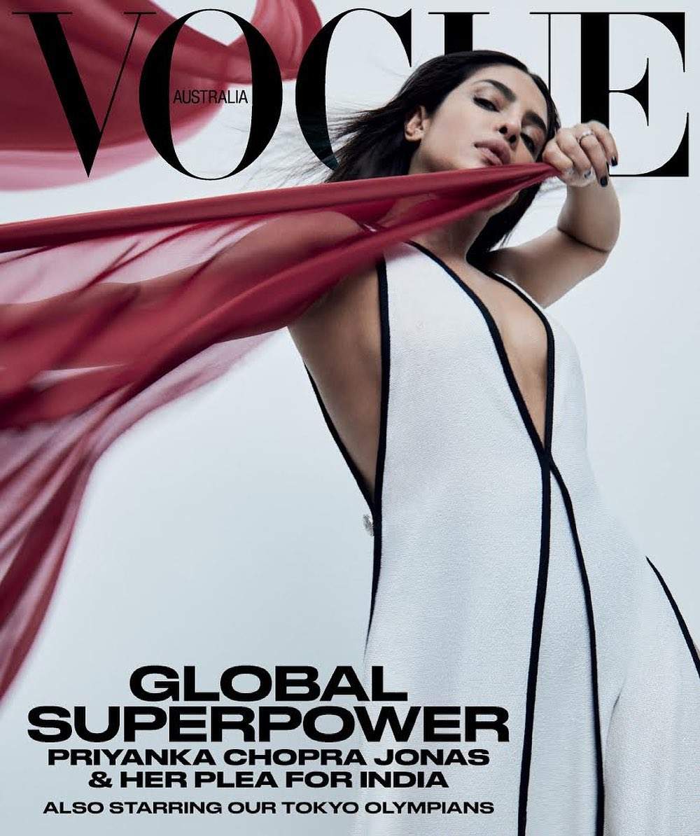 Priyanka Chopra looks bold & beautiful on the cover of Vogue Australia ...