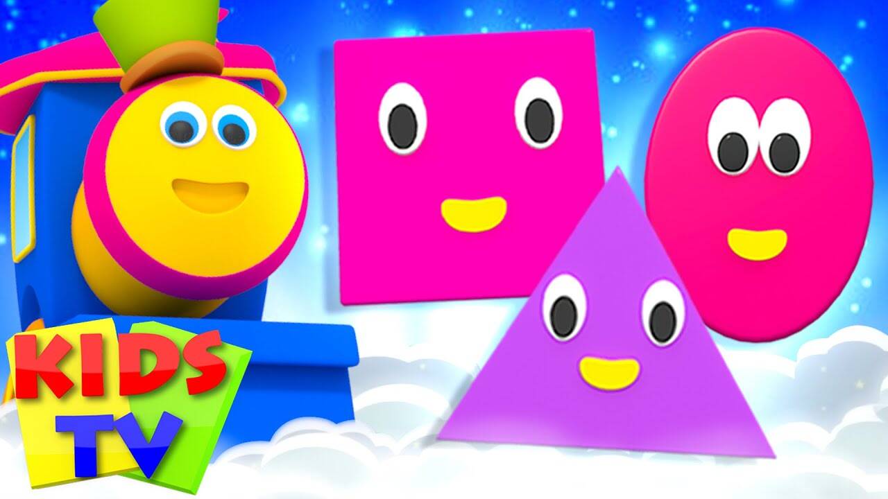 English Kids Poem: Nursery Song in English 'Bob The Train - Shapes Train'