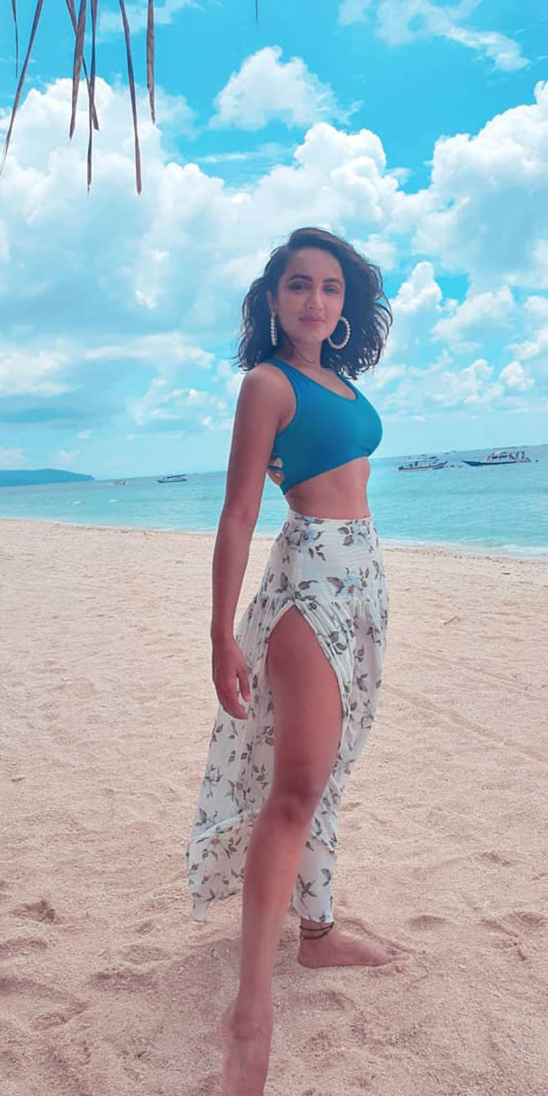 Telugu diva Tejaswi Madivada is creating new waves on social media with her vacation pictures