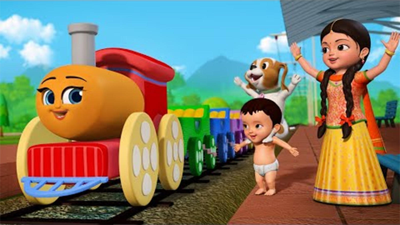 Nursery Rhymes in Telugu: Children Video Song in Telugu 'Railu Railu ...