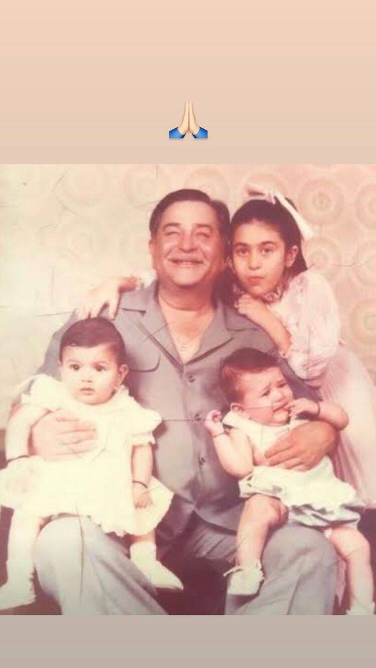 Riddhima Kapoor Sahni Shares A Childhood Picture With Grandfather Raj ...