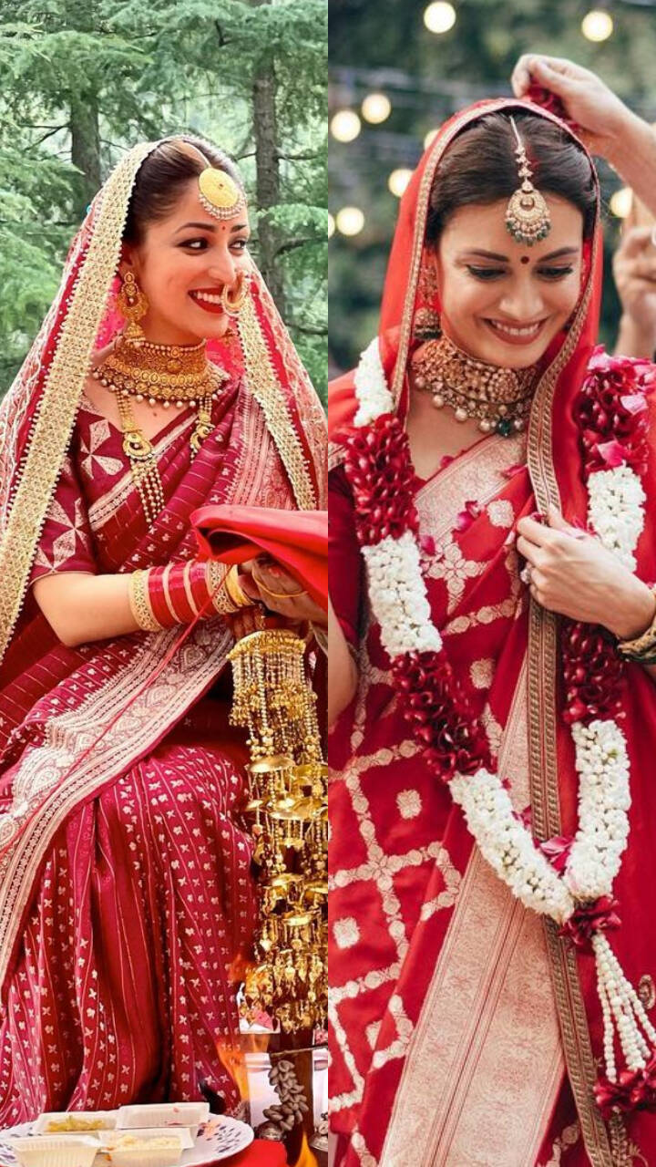 Yami Gautam to Dia Mirza: Celebs who wore saris for their wedding | Times of India