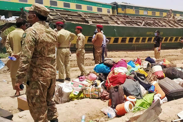 At least 65 killed as passenger trains collide in Pakistan