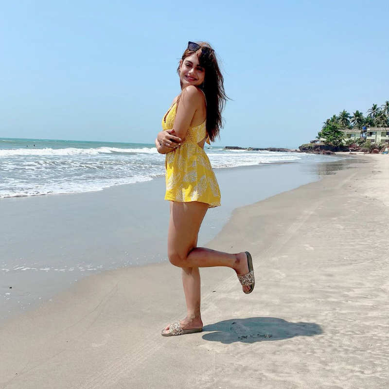Stunning beach vacation pictures of TV diva Sreejita De