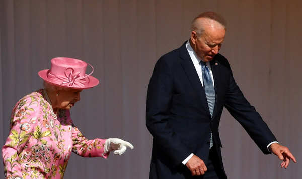 US President Joe Biden meets Queen Elizabeth