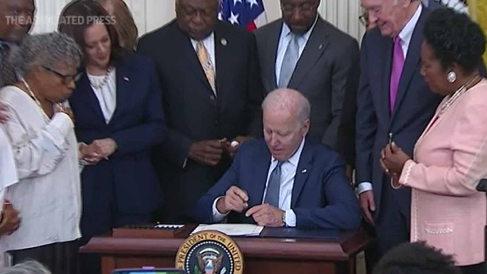 US: President Joe Biden Signs Law Making Juneteenth A Federal Holiday