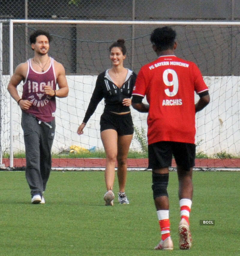 Pictures of Disha Patani practicing football with rumoured beau Tiger Shroff go viral