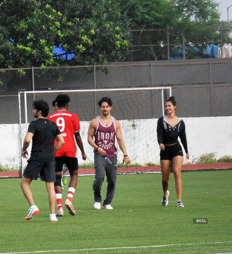 Pictures of Disha Patani practicing football with rumoured beau Tiger Shroff go viral