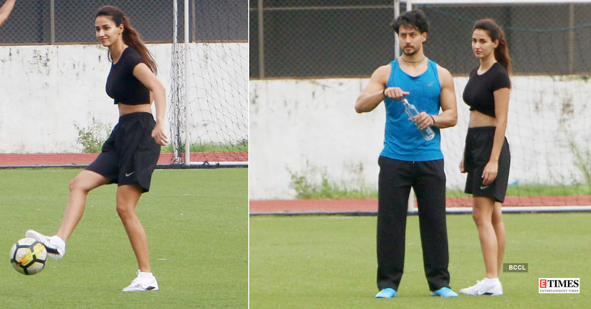 Lovebirds Disha Patani And Tiger Shroff Chill On The Football Field ...