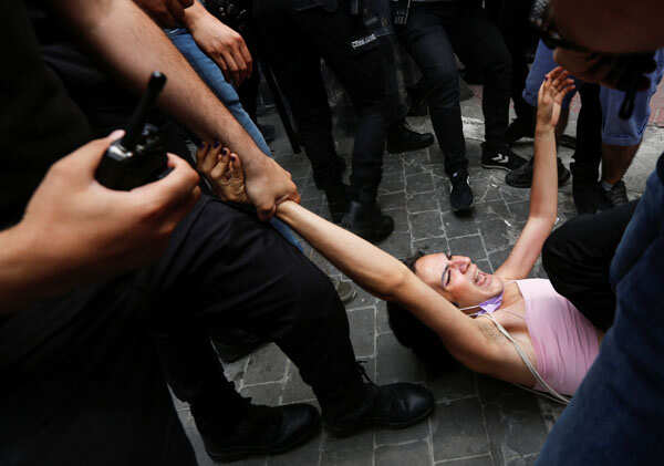 These pictures show clashes erupt as authorities ban Pride parades in Turkey