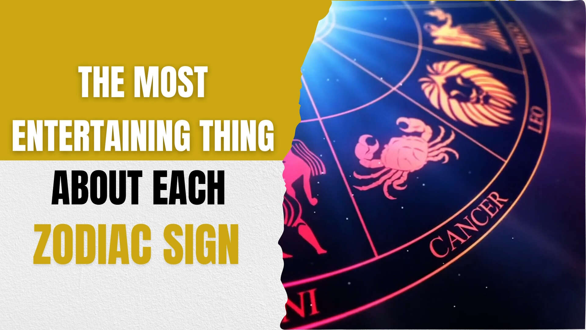 The most entertaining thing about each zodiac sign