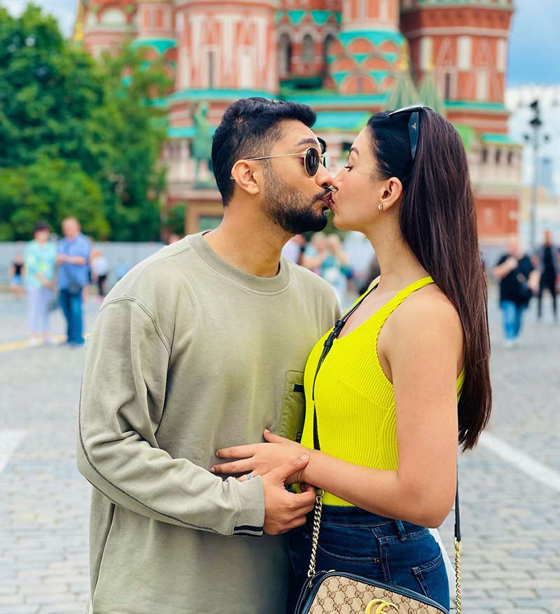 Loved-up pictures from Gauahar Khan and Zaid Darbar's honeymoon in Moscow
