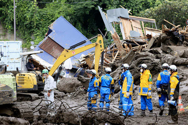 In pics: The destruction caused by landslide in Japan