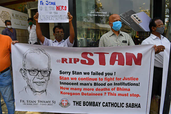 These pictures show massive outrage over death of jailed activist Stan Swamy