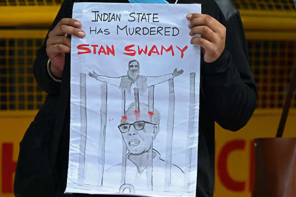 These pictures show massive outrage over death of jailed activist Stan Swamy