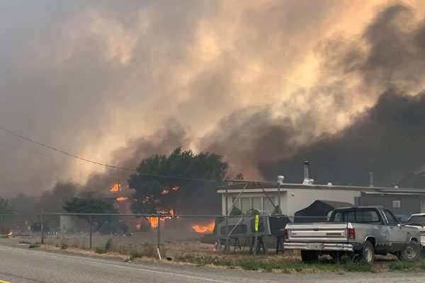 Wildfire destroys British Columbia town