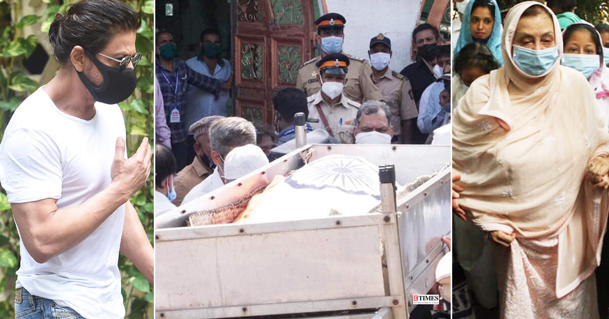 Dilip Kumar’s funeral: Teary-eyed Saira Banu, SRK, Ranbir Kapoor & other stars pay their last respects