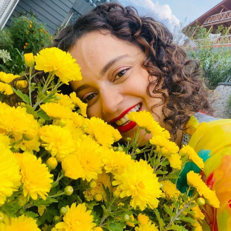 Kangana Ranaut loves being around flowers