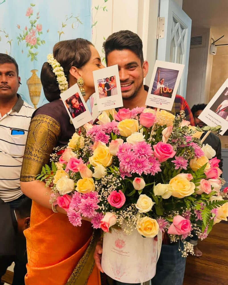 Kangana Ranaut loves being around flowers