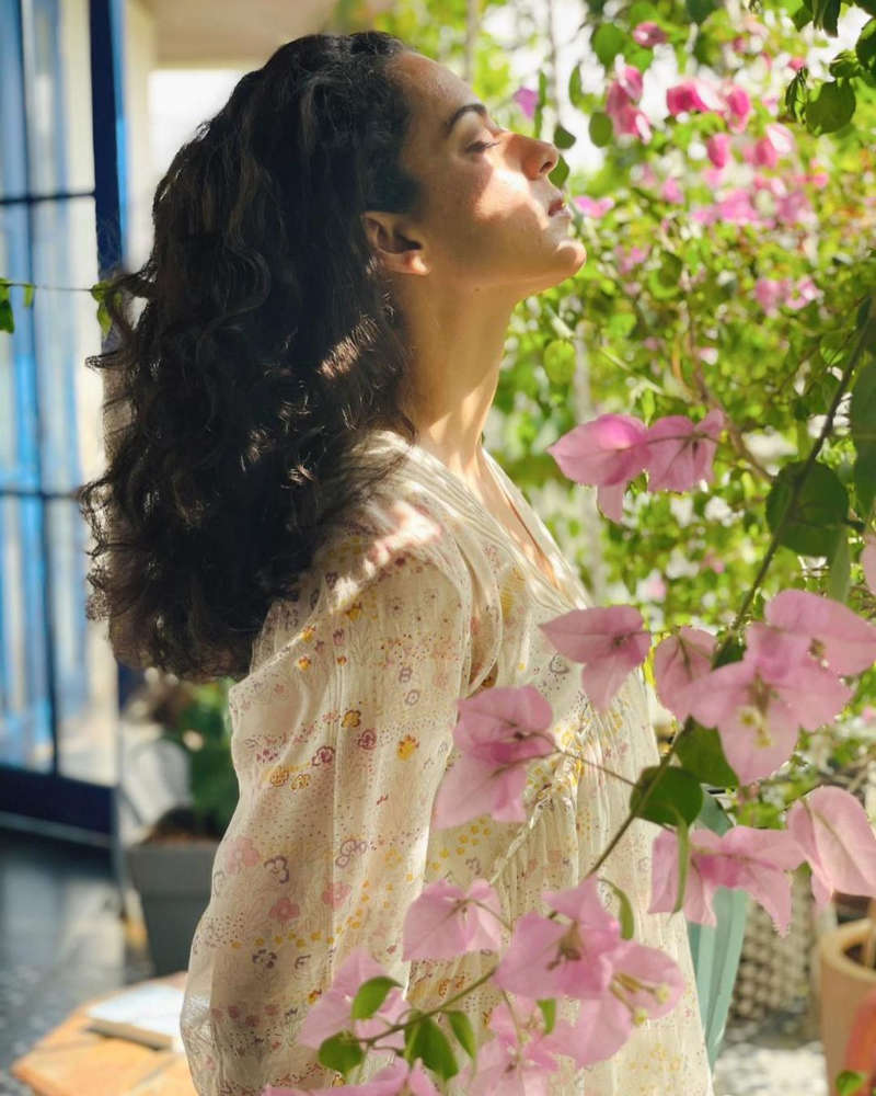 Kangana Ranaut loves being around flowers