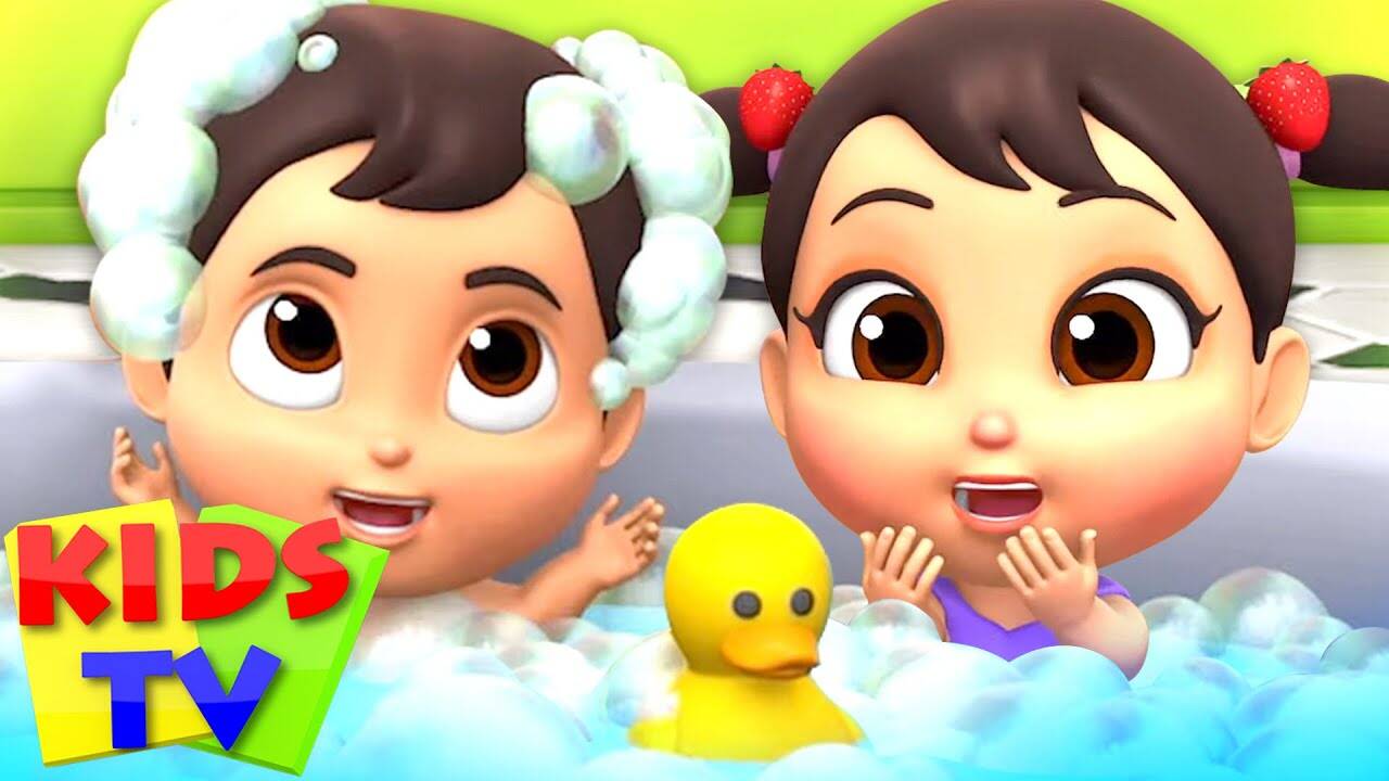 English Nursery Rhymes: Kids Video Song in English 'It's Bath Time'