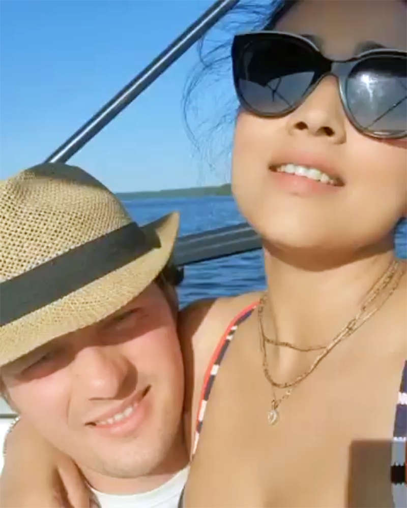 Romantic vacation pictures of South diva Shriya Saran with hubby go viral