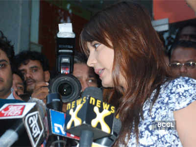 Minissha attends a press conference