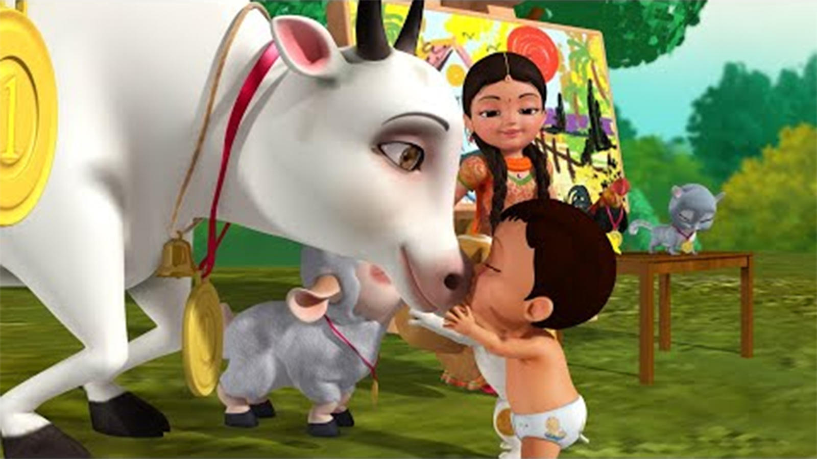Nursery Rhymes in Telugu Children Songs: Children Video Song in Telugu 'Avu  Vaccindi - Cow and Domestic Animals'