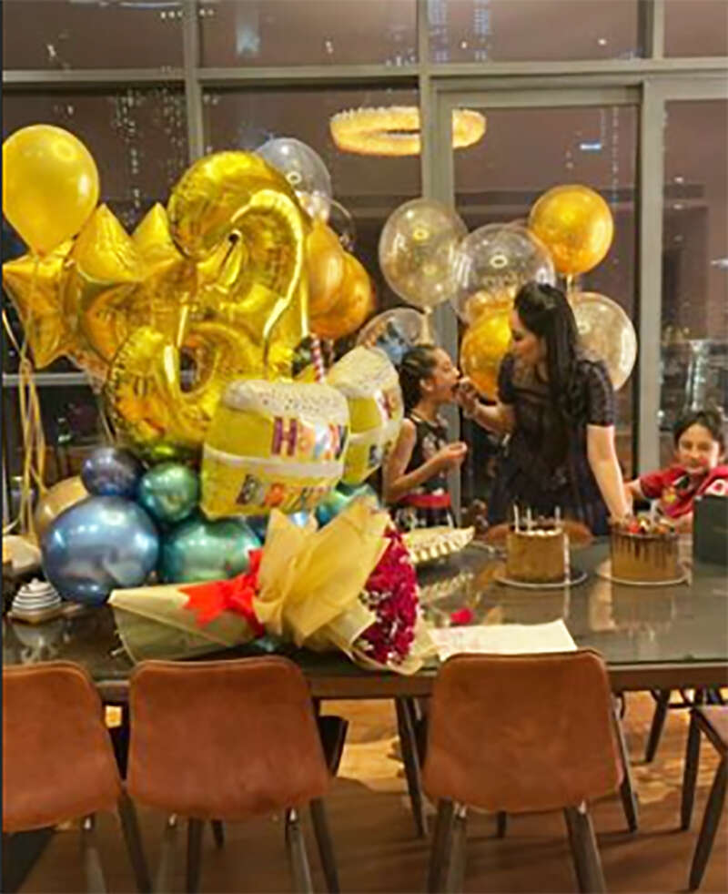 Lovely pictures from Maanayata's birthday celebration with kids go viral