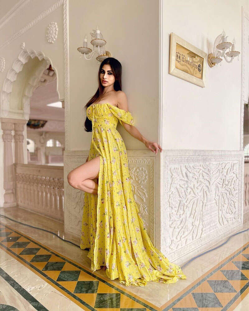mouni roy long dress