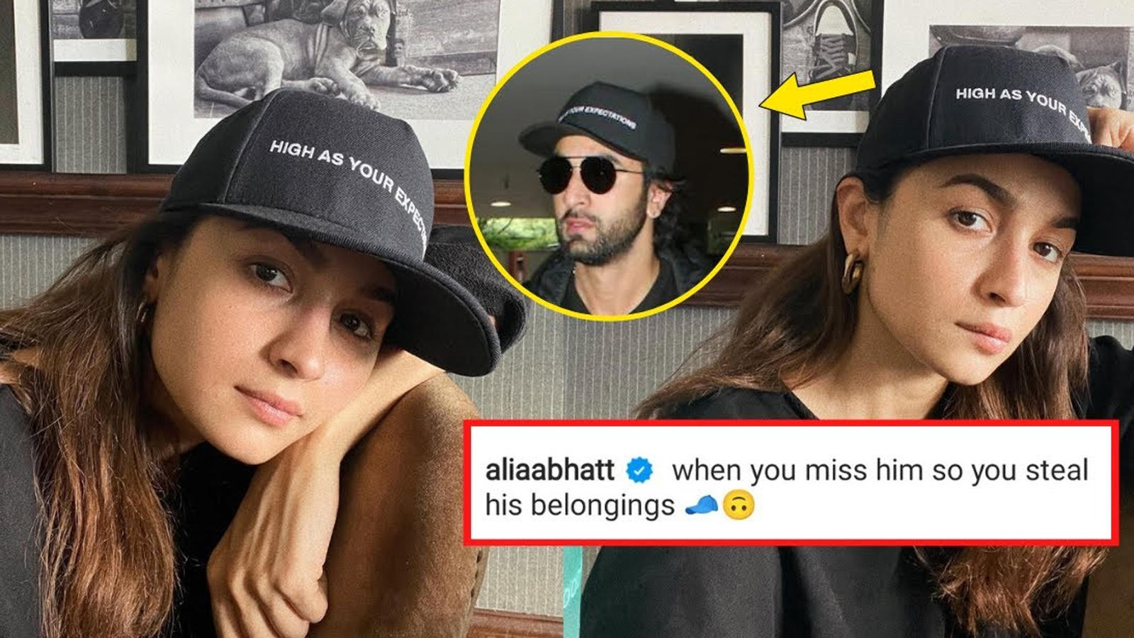 Alia Bhatt Misses Boyfriend Ranbir Kapoor Steals His Cap 0267