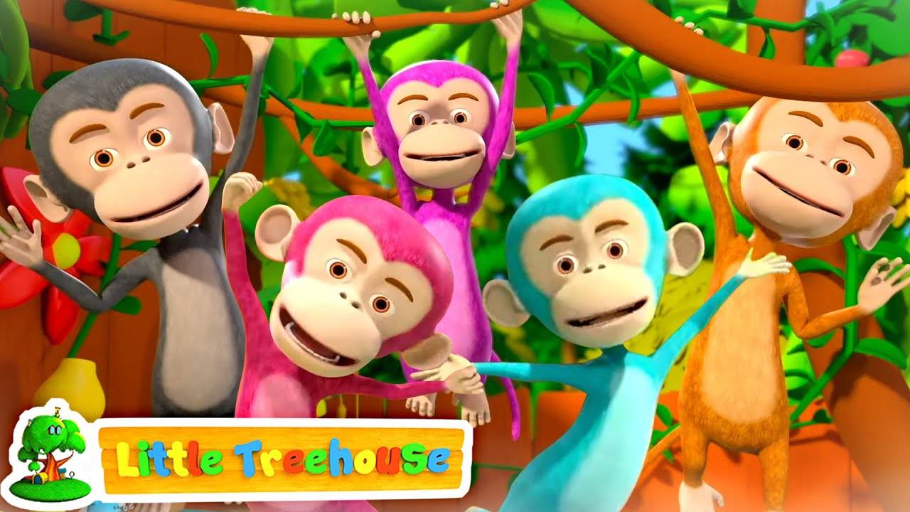 Watch Popular Kids English Nursery Song 'Five Little Monkeys And Many ...