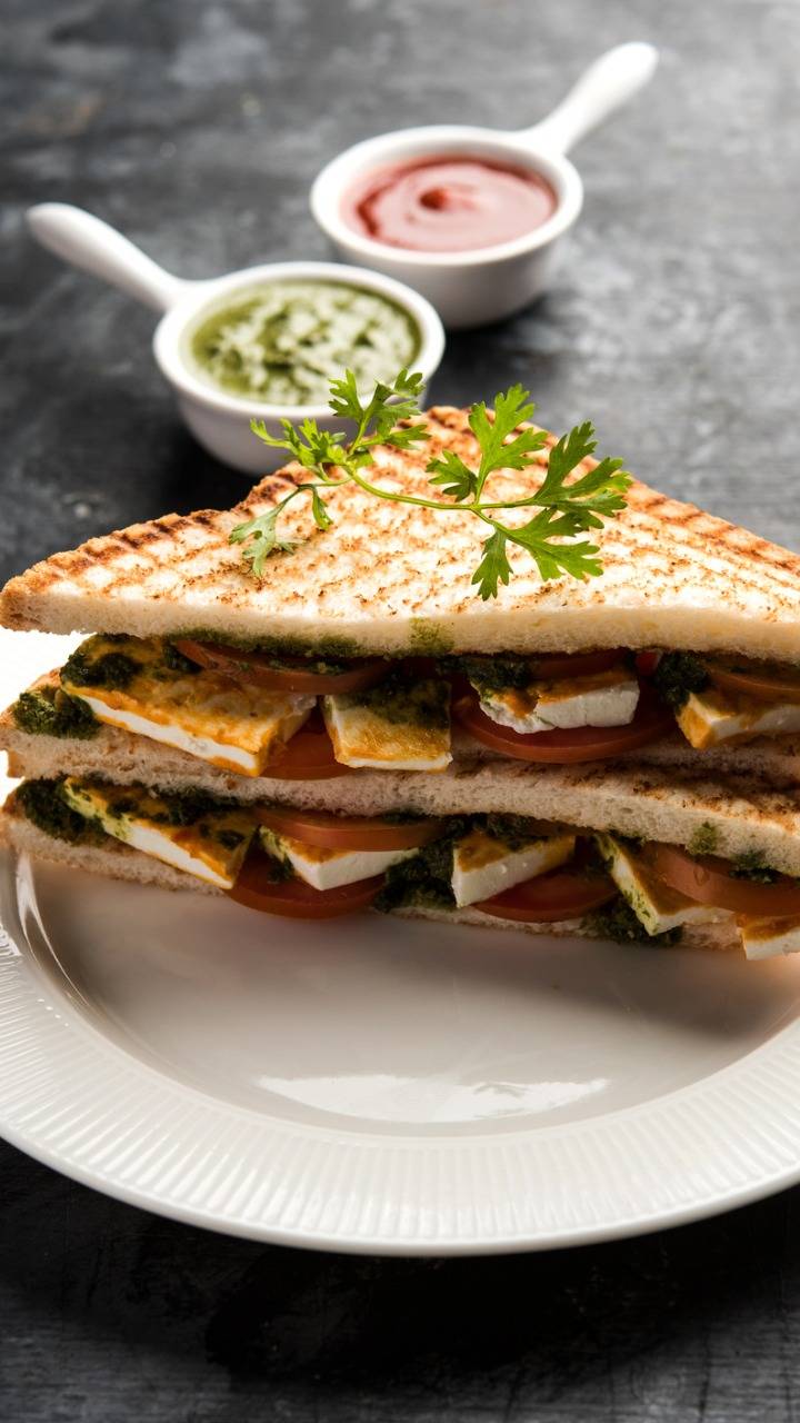 paneer sandwich recipe  how to make grilled paneer sandwich recipe