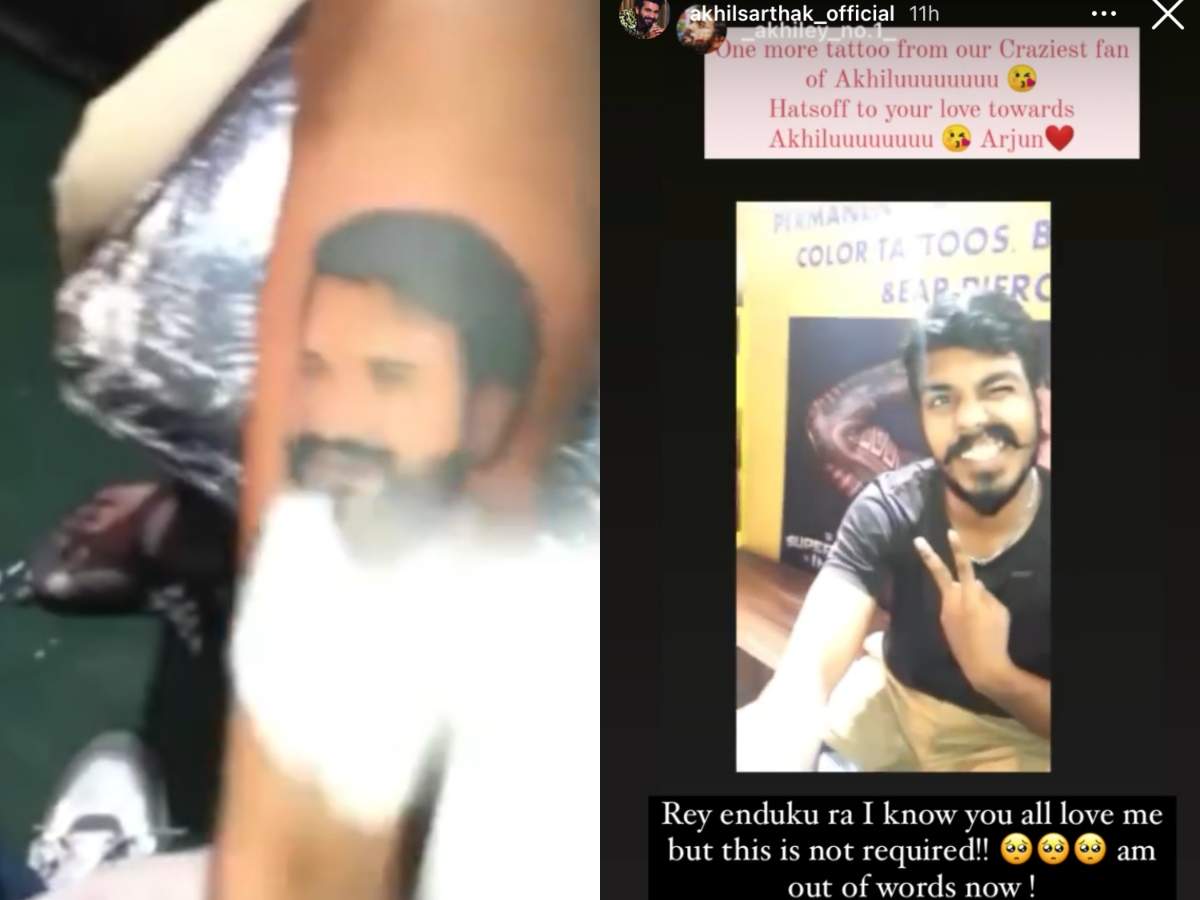 Akhil's fan gets tattoo