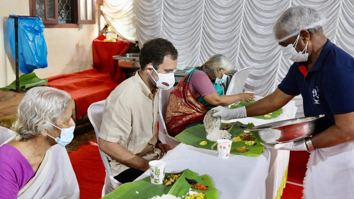 In pics: Rahul Gandhi's Onam feast in Wayanad