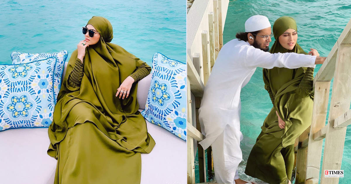 Romantic beach vacation pictures of Sana Khan with hubby Anas Saiyad go viral!