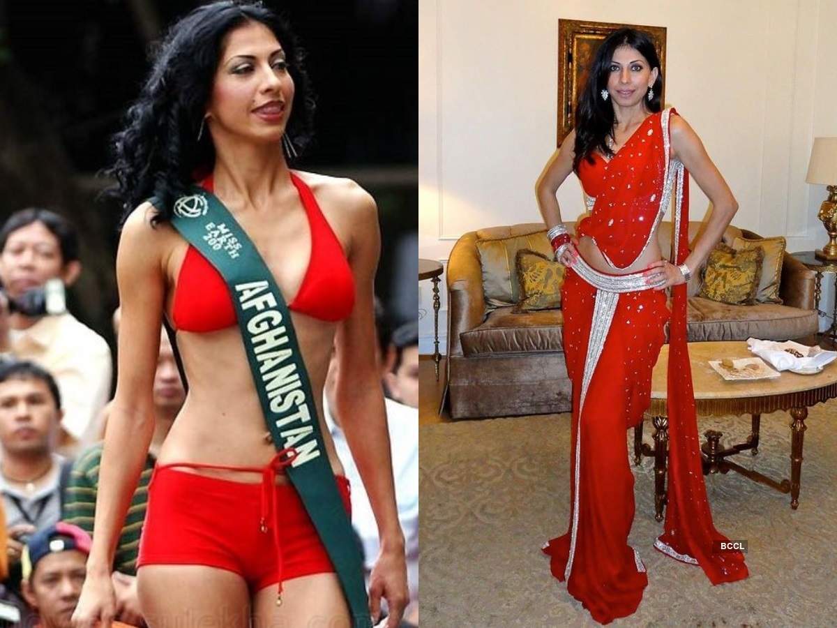 Afghan-American model Vida Samadzai who wore a bikini in Miss Earth