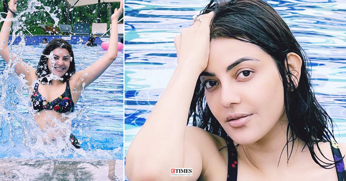 These Pool Pictures Of South Diva Kajal Aggarwal Will Help You To Beat The Summer Heat Photogallery Etimes