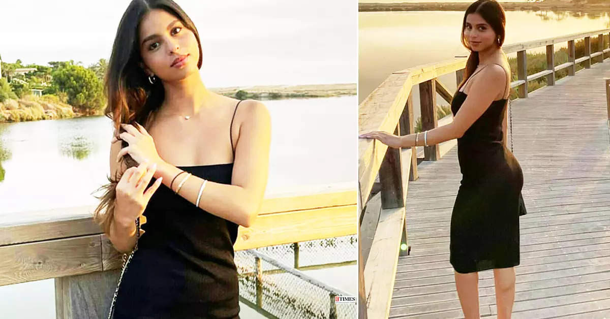 Suhana Khan brings glamour to a day by the lake in a black bodycon dress in these new stunning pictures